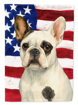 Pied French Bulldog American Flag Garden Flag Mailbox Decorative Yard Banner Outside Patio Artwork for Flower Beds, Garden Size, Pied French Bulldog American Flag Garden Flag Mailbox Decorative Yard Banner Outside Patio Artwork for Flower Beds, Garden Size,