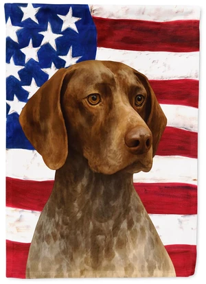 Roan German Shorthaired Pointer American Flag Garden Flag Mailbox Decorative Yard Banner Outside Patio Artwork for Flower Beds, Roan German Shorthaired Pointer American Flag Garden Flag Mailbox Decorative Yard Banner Outside Patio Artwork for Flower Beds,