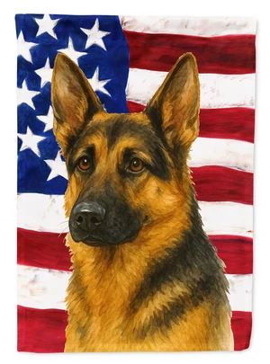 Black and Tan German Shepherd American Flag House Flag Large Porch Sleeve Pole Decorative Outside Yard Banner Artwork Wall Hangi Black and Tan German Shepherd American Flag House Flag Large Porch Sleeve Pole Decorative Outside Yard Banner Artwork Wall Hangi