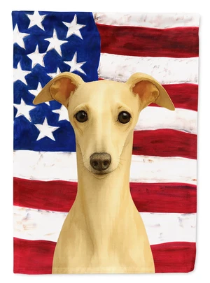Cream Italian Greyhound American Flag House Flag Large Porch Sleeve Pole Decorative Outside Yard Banner Artwork Wall Hanging, Po Cream Italian Greyhound American Flag House Flag Large Porch Sleeve Pole Decorative Outside Yard Banner Artwork Wall Hanging, Po
