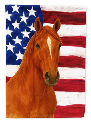 Sorrel Quarter Horse American Garden Flag Mailbox Decorative Yard Banner Outside Patio Artwork for Flower Beds, Garden Size, Mul