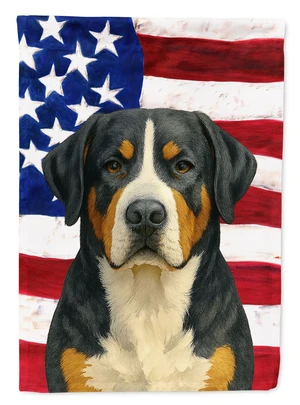 Greater Swiss Mountain Dog American Flag House Flag Large Porch Sleeve Pole Decorative Outside Yard Banner Artwork Wall Hanging, Greater Swiss Mountain Dog American Flag House Flag Large Porch Sleeve Pole Decorative Outside Yard Banner Artwork Wall Hanging,