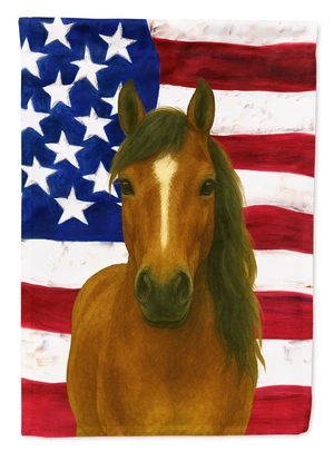 Bay Welsh Pony American Garden Flag Mailbox Decorative Yard Banner Outside Patio Artwork for Flower Beds, Garden Size, Multicolo
