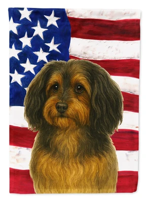 Sable Havanese American Flag House Flag Large Porch Sleeve Pole Decorative Outside Yard Banner Artwork Wall Hanging, Polyester, Sable Havanese American Flag House Flag Large Porch Sleeve Pole Decorative Outside Yard Banner Artwork Wall Hanging, Polyester,