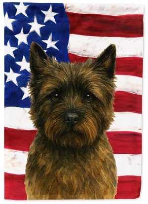 Brindle Cairn Terrier American Flag House Flag Large Porch Sleeve Pole Decorative Outside Yard Banner Artwork Wall Hanging, Poly Brindle Cairn Terrier American Flag House Flag Large Porch Sleeve Pole Decorative Outside Yard Banner Artwork Wall Hanging, Poly