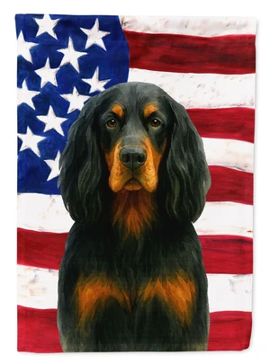 Gordon Setter American Flag House Flag Large Porch Sleeve Pole Decorative Outside Yard Banner Artwork Wall Hanging, Polyester, H Gordon Setter American Flag House Flag Large Porch Sleeve Pole Decorative Outside Yard Banner Artwork Wall Hanging, Polyester, H