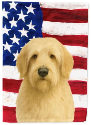 Wheaten Otterhound American Flag House Flag Large Porch Sleeve Pole Decorative Outside Yard Banner Artwork Wall Hanging, Polyest Wheaten Otterhound American Flag House Flag Large Porch Sleeve Pole Decorative Outside Yard Banner Artwork Wall Hanging, Polyest