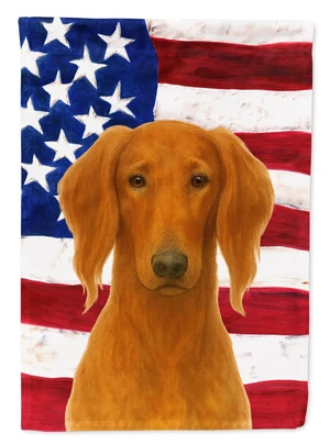 Red Saluki American Flag House Flag Large Porch Sleeve Pole Decorative Outside Yard Banner Artwork Wall Hanging, Polyester, Hous Red Saluki American Flag House Flag Large Porch Sleeve Pole Decorative Outside Yard Banner Artwork Wall Hanging, Polyester, Hous