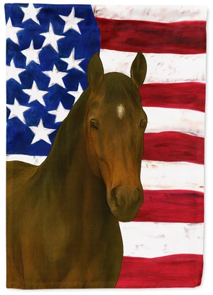 Dark Bay Thoroughbred Horse American Garden Flag Mailbox Decorative Yard Banner Outside Patio Artwork for Flower Beds, Garden Si Dark Bay Thoroughbred Horse American Garden Flag Mailbox Decorative Yard Banner Outside Patio Artwork for Flower Beds, Garden Si