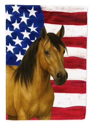 Buckskin Tennessee Walking Horse American Garden Flag Mailbox Decorative Yard Banner Outside Patio Artwork for Flower Beds, Gard