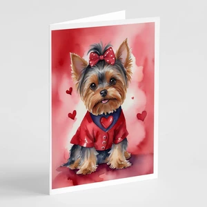 Caroline's Treasures DAC5463GCA7P Yorkshire Terrier My Valentine Greeting Cards Pack of 8 Blank Cards with Envelopes Whimsical A Caroline's Treasures DAC5463GCA7P Yorkshire Terrier My Valentine Greeting Cards Pack of 8 Blank Cards with Envelopes Whimsical A