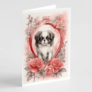 Caroline's Treasures DAC4480GCA7P Japanese Chin Valentine Roses Greeting Cards Pack of 8 Blank Cards with Envelopes Whimsical A7 Caroline's Treasures DAC4480GCA7P Japanese Chin Valentine Roses Greeting Cards Pack of 8 Blank Cards with Envelopes Whimsical A7