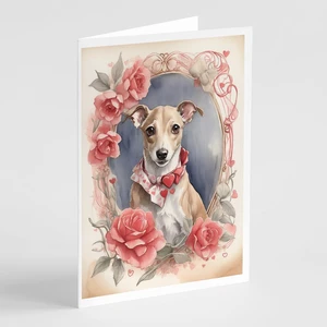 Caroline's Treasures DAC4599GCA7P Whippet Valentine Roses Greeting Cards Pack of 8 Blank Cards with Envelopes Whimsical A7 Size Caroline's Treasures DAC4599GCA7P Whippet Valentine Roses Greeting Cards Pack of 8 Blank Cards with Envelopes Whimsical A7 Size