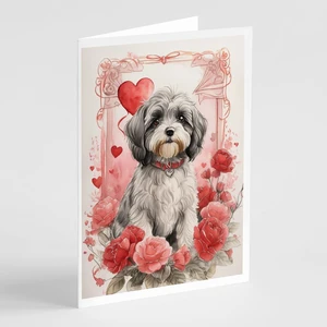 Caroline's Treasures DAC4582GCA7P Tibetan Terrier Valentine Roses Greeting Cards Pack of 8 Blank Cards with Envelopes Whimsical Caroline's Treasures DAC4582GCA7P Tibetan Terrier Valentine Roses Greeting Cards Pack of 8 Blank Cards with Envelopes Whimsical