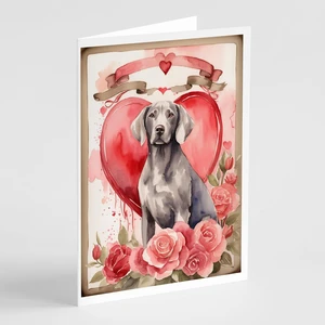 Caroline's Treasures DAC4588GCA7P Weimaraner Valentine Roses Greeting Cards Pack of 8 Blank Cards with Envelopes Whimsical A7 Si Caroline's Treasures DAC4588GCA7P Weimaraner Valentine Roses Greeting Cards Pack of 8 Blank Cards with Envelopes Whimsical A7 Si