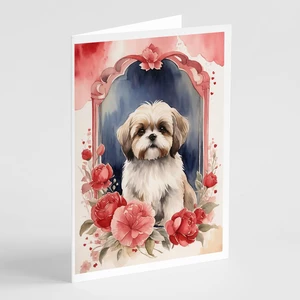 Caroline's Treasures DAC4497GCA7P Lhasa Apso Valentine Roses Greeting Cards Pack of 8 Blank Cards with Envelopes Whimsical A7 Si Caroline's Treasures DAC4497GCA7P Lhasa Apso Valentine Roses Greeting Cards Pack of 8 Blank Cards with Envelopes Whimsical A7 Si