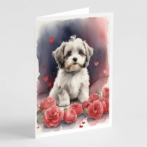 Caroline's Treasures DAC4466GCA7P Havanese Valentine Roses Greeting Cards Pack of 8 Blank Cards with Envelopes Whimsical A7 Size Caroline's Treasures DAC4466GCA7P Havanese Valentine Roses Greeting Cards Pack of 8 Blank Cards with Envelopes Whimsical A7 Size