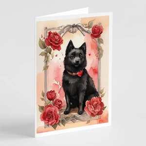 Caroline's Treasures DAC4547GCA7P Schipperke Valentine Roses Greeting Cards Pack of 8 Blank Cards with Envelopes Whimsical A7 Si Caroline's Treasures DAC4547GCA7P Schipperke Valentine Roses Greeting Cards Pack of 8 Blank Cards with Envelopes Whimsical A7 Si