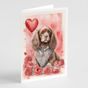 Caroline's Treasures DAC4578GCA7P Sussex Spaniel Valentine Roses Greeting Cards Pack of 8 Blank Cards with Envelopes Whimsical A Caroline's Treasures DAC4578GCA7P Sussex Spaniel Valentine Roses Greeting Cards Pack of 8 Blank Cards with Envelopes Whimsical A