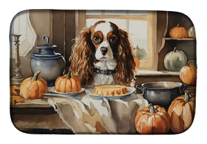 Cavalier Spaniel Fall Kitchen Pumpkins Dish Drying Mat Absorbent Dish Drying Mat Pad for Kitchen Counter Dish Drainer Mat for Co Cavalier Spaniel Fall Kitchen Pumpkins Dish Drying Mat Absorbent Dish Drying Mat Pad for Kitchen Counter Dish Drainer Mat for Co