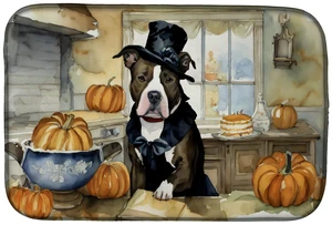 Pit Bull Terrier Fall Kitchen Pumpkins Dish Drying Mat Absorbent Dish Drying Mat Pad for Kitchen Counter Dish Drainer Mat for Co Pit Bull Terrier Fall Kitchen Pumpkins Dish Drying Mat Absorbent Dish Drying Mat Pad for Kitchen Counter Dish Drainer Mat for Co