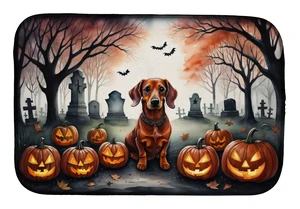 Dachshund Spooky Halloween Dish Drying Mat Absorbent Dish Drying Mat Pad for Kitchen Counter Dish Drainer Mat for Countertop, 14 Dachshund Spooky Halloween Dish Drying Mat Absorbent Dish Drying Mat Pad for Kitchen Counter Dish Drainer Mat for Countertop, 14