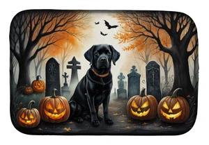 Black Labrador Retriever Spooky Halloween Dish Drying Mat Absorbent Dish Drying Mat Pad for Kitchen Counter Dish Drainer Mat for Black Labrador Retriever Spooky Halloween Dish Drying Mat Absorbent Dish Drying Mat Pad for Kitchen Counter Dish Drainer Mat for