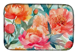 Peonies in Watercolor Dish Drying Mat Absorbent Dish Drying Mat Pad for Kitchen Counter Dish Drainer Mat for Countertop, 14 x 21 Peonies in Watercolor Dish Drying Mat Absorbent Dish Drying Mat Pad for Kitchen Counter Dish Drainer Mat for Countertop, 14 x 21