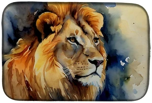 Lion Dish Drying Mat Absorbent Dish Drying Mat Pad for Kitchen Counter Dish Drainer Mat for Countertop, 14 x 21", Multicolor Lion Dish Drying Mat Absorbent Dish Drying Mat Pad for Kitchen Counter Dish Drainer Mat for Countertop, 14 x 21", Multicolor