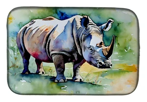 Rhinoceros Dish Drying Mat Absorbent Dish Drying Mat Pad for Kitchen Counter Dish Drainer Mat for Countertop, 14 x 21", Multicol