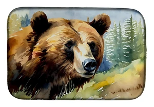 Grizzly Bear Dish Drying Mat Absorbent Dish Drying Mat Pad for Kitchen Counter Dish Drainer Mat for Countertop, 14 x 21", Multic Grizzly Bear Dish Drying Mat Absorbent Dish Drying Mat Pad for Kitchen Counter Dish Drainer Mat for Countertop, 14 x 21", Multic