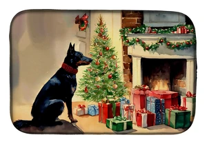 Australian Kelpie Cozy Christmas Dish Drying Mat Absorbent Dish Drying Mat Pad for Kitchen Counter Dish Drainer Mat for Countert Australian Kelpie Cozy Christmas Dish Drying Mat Absorbent Dish Drying Mat Pad for Kitchen Counter Dish Drainer Mat for Countert