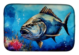 Bluefin Tuna Dish Drying Mat Absorbent Dish Drying Mat Pad for Kitchen Counter Dish Drainer Mat for Countertop, 14 x 21", Multic Bluefin Tuna Dish Drying Mat Absorbent Dish Drying Mat Pad for Kitchen Counter Dish Drainer Mat for Countertop, 14 x 21", Multic
