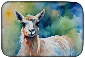 Llama Dish Drying Mat Absorbent Dish Drying Mat Pad for Kitchen Counter Dish Drainer Mat for Countertop, 14 x 21", Multicolor Llama Dish Drying Mat Absorbent Dish Drying Mat Pad for Kitchen Counter Dish Drainer Mat for Countertop, 14 x 21", Multicolor