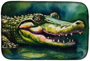 Alligator Dish Drying Mat Absorbent Dish Drying Mat Pad for Kitchen Counter Dish Drainer Mat for Countertop, 14 x 21", Multicolo Alligator Dish Drying Mat Absorbent Dish Drying Mat Pad for Kitchen Counter Dish Drainer Mat for Countertop, 14 x 21", Multicolo