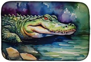 Alligator Dish Drying Mat Absorbent Dish Drying Mat Pad for Kitchen Counter Dish Drainer Mat for Countertop, 14 x 21", Multicolo Alligator Dish Drying Mat Absorbent Dish Drying Mat Pad for Kitchen Counter Dish Drainer Mat for Countertop, 14 x 21", Multicolo