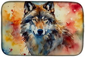 Wolves Wolf Dish Drying Mat Absorbent Dish Drying Mat Pad for Kitchen Counter Dish Drainer Mat for Countertop, 14 x 21", Multico Wolves Wolf Dish Drying Mat Absorbent Dish Drying Mat Pad for Kitchen Counter Dish Drainer Mat for Countertop, 14 x 21", Multico