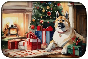 Akita Cozy Christmas Dish Drying Mat Absorbent Dish Drying Mat Pad for Kitchen Counter Dish Drainer Mat for Countertop, 14 x 21" Akita Cozy Christmas Dish Drying Mat Absorbent Dish Drying Mat Pad for Kitchen Counter Dish Drainer Mat for Countertop, 14 x 21"