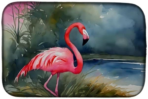 Flamingo Dish Drying Mat Absorbent Dish Drying Mat Pad for Kitchen Counter Dish Drainer Mat for Countertop, 14 x 21", Multicolor Flamingo Dish Drying Mat Absorbent Dish Drying Mat Pad for Kitchen Counter Dish Drainer Mat for Countertop, 14 x 21", Multicolor