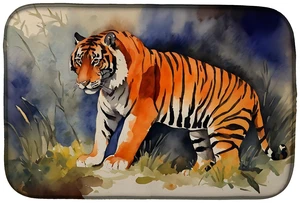 Bengal Tiger Dish Drying Mat Absorbent Dish Drying Mat Pad for Kitchen Counter Dish Drainer Mat for Countertop, 14 x 21", Multic Bengal Tiger Dish Drying Mat Absorbent Dish Drying Mat Pad for Kitchen Counter Dish Drainer Mat for Countertop, 14 x 21", Multic
