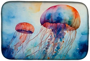 Jellyfish Dish Drying Mat Absorbent Dish Drying Mat Pad for Kitchen Counter Dish Drainer Mat for Countertop, 14 x 21", Multicolo Jellyfish Dish Drying Mat Absorbent Dish Drying Mat Pad for Kitchen Counter Dish Drainer Mat for Countertop, 14 x 21", Multicolo