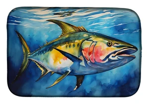 Yellowfin Tuna Dish Drying Mat Absorbent Dish Drying Mat Pad for Kitchen Counter Dish Drainer Mat for Countertop, 14 x 21", Mult