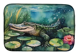 Alligator Dish Drying Mat Absorbent Dish Drying Mat Pad for Kitchen Counter Dish Drainer Mat for Countertop, 14 x 21", Multicolo Alligator Dish Drying Mat Absorbent Dish Drying Mat Pad for Kitchen Counter Dish Drainer Mat for Countertop, 14 x 21", Multicolo