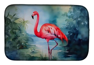 Flamingo Dish Drying Mat Absorbent Dish Drying Mat Pad for Kitchen Counter Dish Drainer Mat for Countertop, 14 x 21", Multicolor Flamingo Dish Drying Mat Absorbent Dish Drying Mat Pad for Kitchen Counter Dish Drainer Mat for Countertop, 14 x 21", Multicolor