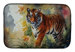 Bengal Tiger Dish Drying Mat Absorbent Dish Drying Mat Pad for Kitchen Counter Dish Drainer Mat for Countertop, 14 x 21", Multic Bengal Tiger Dish Drying Mat Absorbent Dish Drying Mat Pad for Kitchen Counter Dish Drainer Mat for Countertop, 14 x 21", Multic