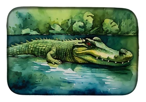 Crocodile Dish Drying Mat Absorbent Dish Drying Mat Pad for Kitchen Counter Dish Drainer Mat for Countertop, 14 x 21", Multicolo