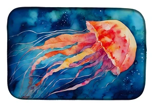 Jellyfish Dish Drying Mat Absorbent Dish Drying Mat Pad for Kitchen Counter Dish Drainer Mat for Countertop, 14 x 21", Multicolo