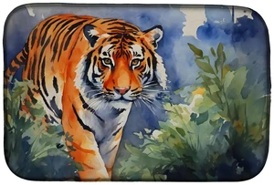 Bengal Tiger Dish Drying Mat Absorbent Dish Drying Mat Pad for Kitchen Counter Dish Drainer Mat for Countertop, 14 x 21", Multic Bengal Tiger Dish Drying Mat Absorbent Dish Drying Mat Pad for Kitchen Counter Dish Drainer Mat for Countertop, 14 x 21", Multic