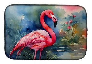 Flamingo Dish Drying Mat Absorbent Dish Drying Mat Pad for Kitchen Counter Dish Drainer Mat for Countertop, 14 x 21", Multicolor Flamingo Dish Drying Mat Absorbent Dish Drying Mat Pad for Kitchen Counter Dish Drainer Mat for Countertop, 14 x 21", Multicolor