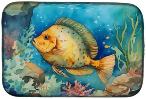 Flounder Dish Drying Mat Absorbent Dish Drying Mat Pad for Kitchen Counter Dish Drainer Mat for Countertop, 14 x 21", Multicolor Flounder Dish Drying Mat Absorbent Dish Drying Mat Pad for Kitchen Counter Dish Drainer Mat for Countertop, 14 x 21", Multicolor
